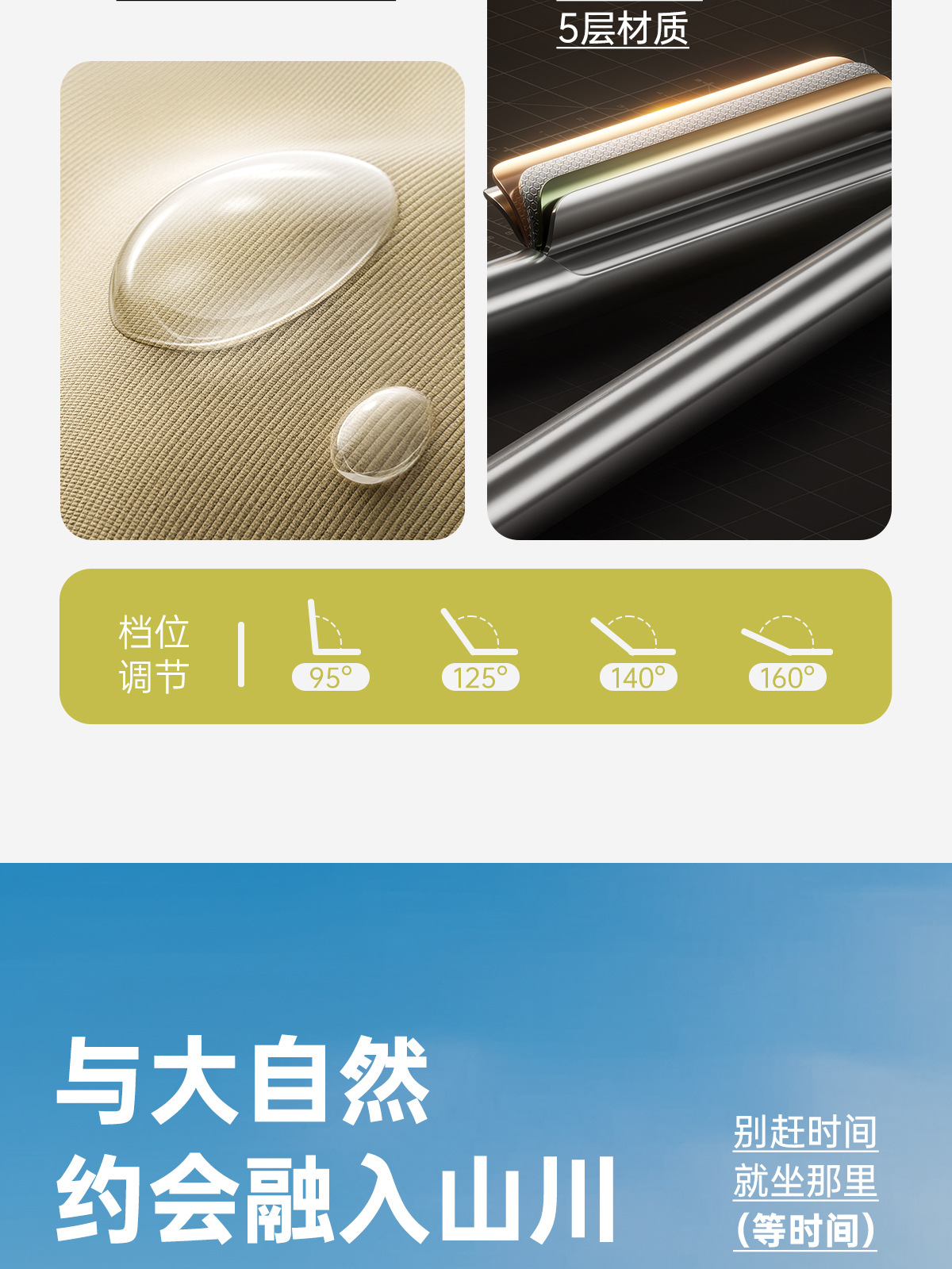 户外折叠躺椅便携折叠椅子可躺可睡午睡椅野餐露营沙滩椅户外椅子详情5