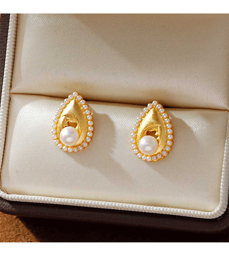 Hyacinth оригинально спроектировала древнюю медь, покрытую шакинской каплеткой, а также легкое высококачественное высококачественное украшение из жемчуга pic 6