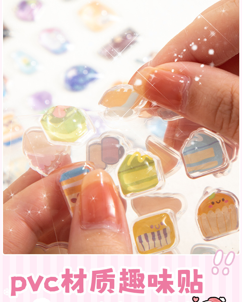 Creative City refrigerator stickers 3D embossed four-color packaging sticker set, decorative home stickers, fun stickers and accessories pic 6