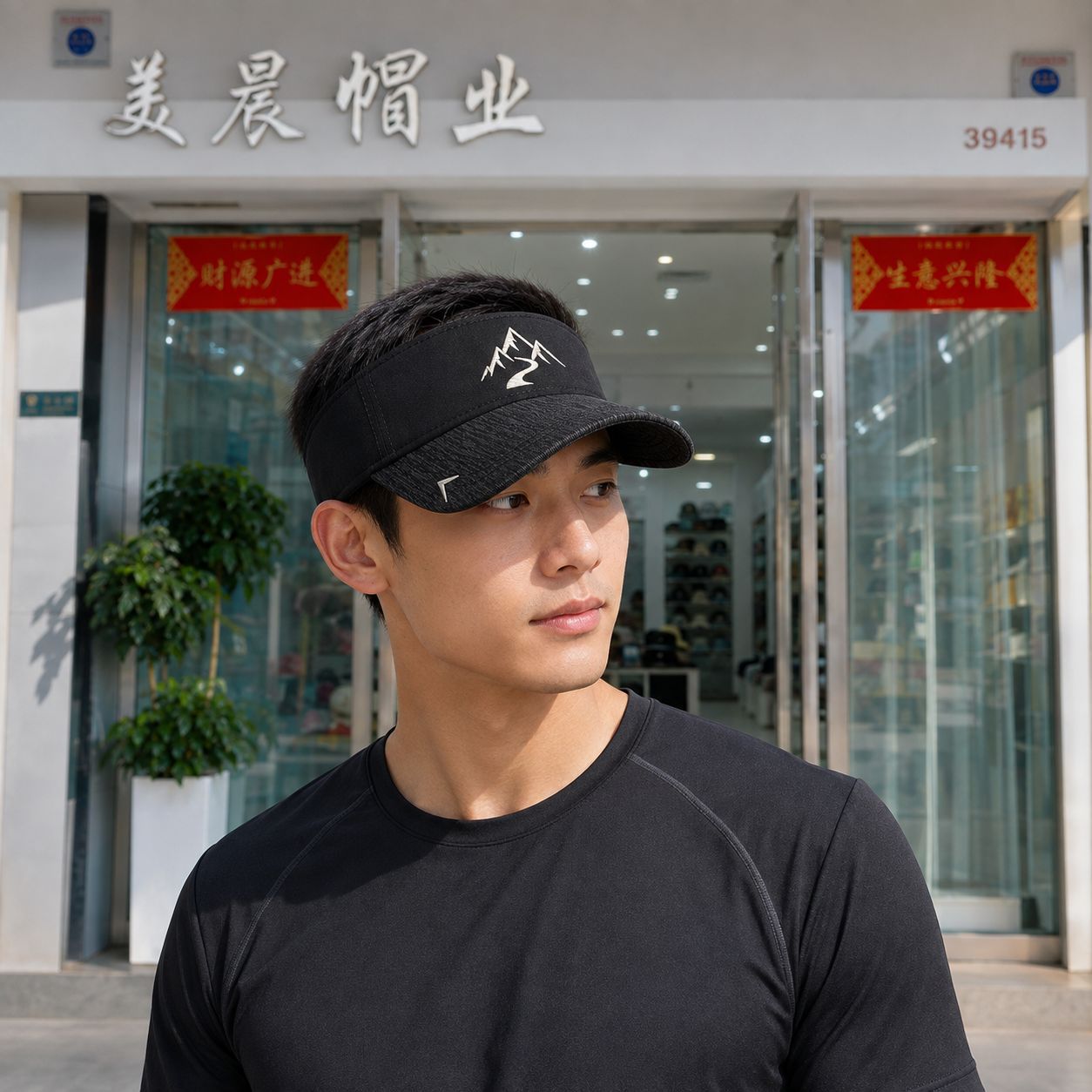 Customized logo printed sun protection headwear, summer outdoor running sports sun protection headwear manufacturer, cross-border trade pic 11