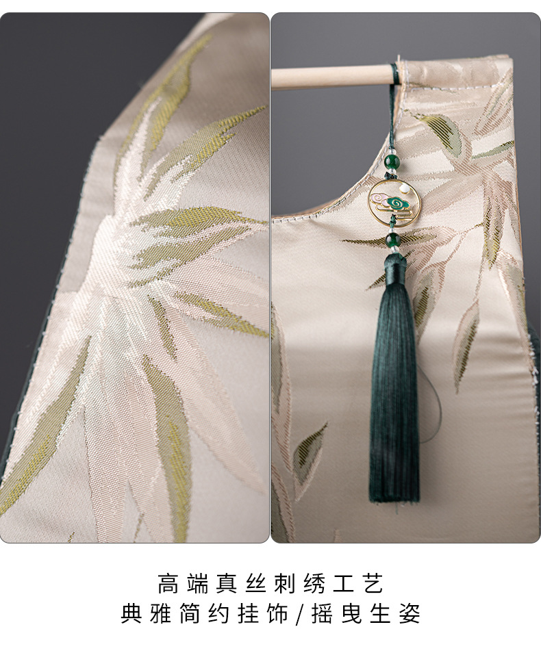 轻奢布包茶叶罐套装陶瓷茶仓防潮密封罐存储罐创意伴手礼定制logo详情18