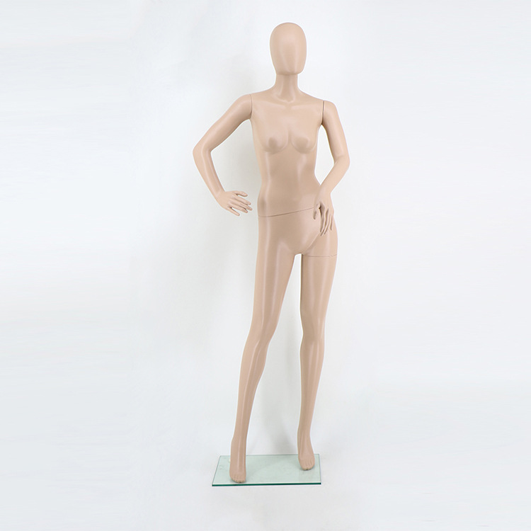 厂家直销韩版修长肤色女模少女小胸塑料模特礼服婚纱套装展示道具详情6