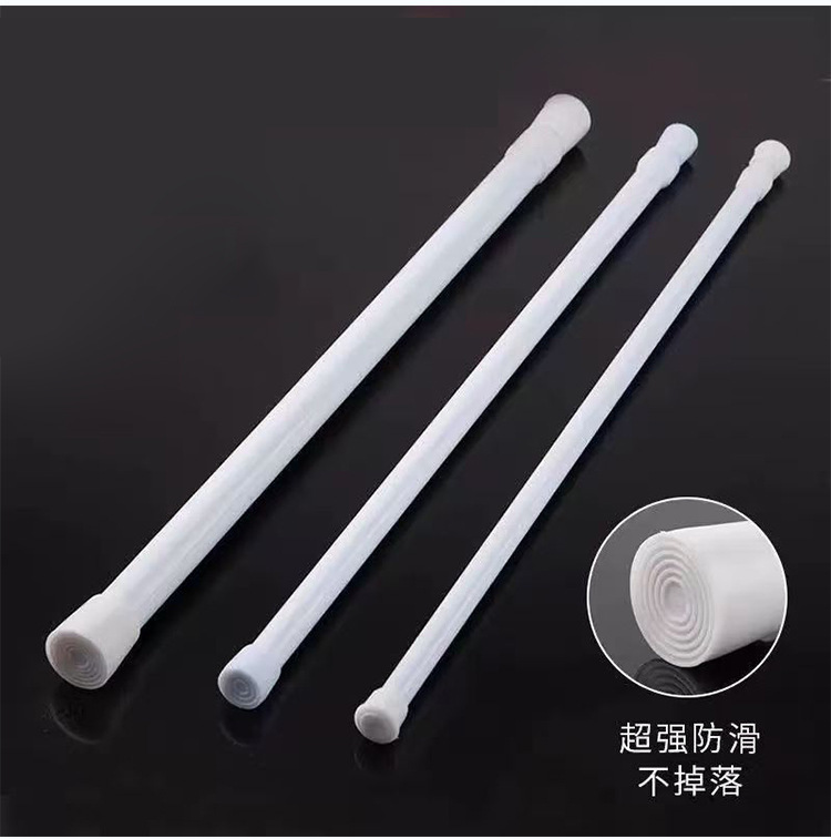 免打孔伸缩杆窗帘杆伸缩晾衣杆门帘杆挂件杆卫生间浴室浴帘杆批发详情13