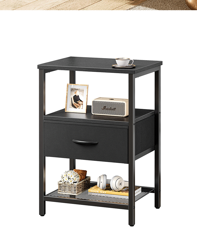 Cross-border coffee table, high-end living room, European and American retro style, metal frame, bedroom, bedside table, sofa, side cabinet, corner table pic 4