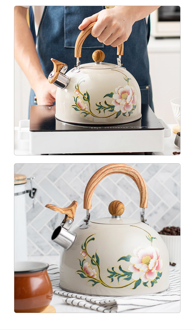 New cross-border Chinese-style sounding kettle, European and American kitchenware creative white sounding large-capacity kettle 3L available for wholesale pic 12