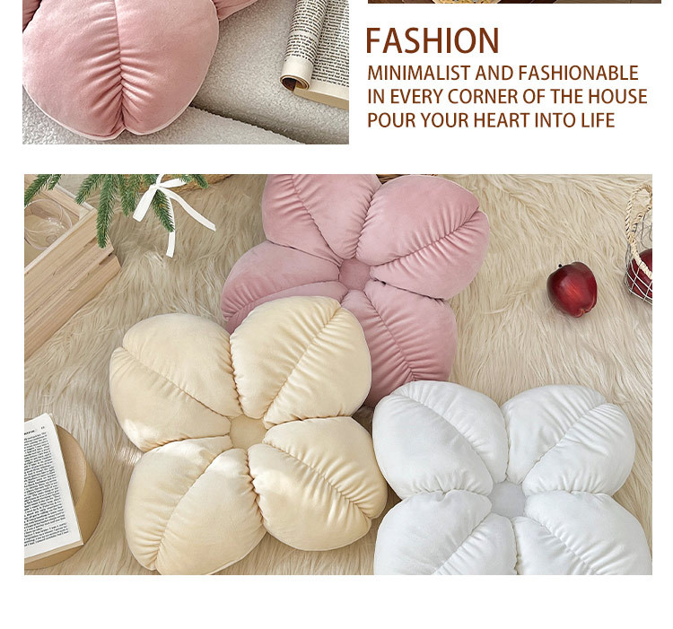 简约家居四叶草花朵抱枕坐垫可爱沙发靠垫舒适懒人榻榻米地垫家居详情11
