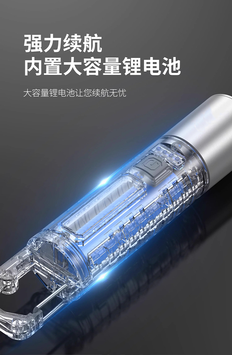 新款led手电多功能cob带侧灯电量显示手电户外伸缩变焦远射手电筒详情10