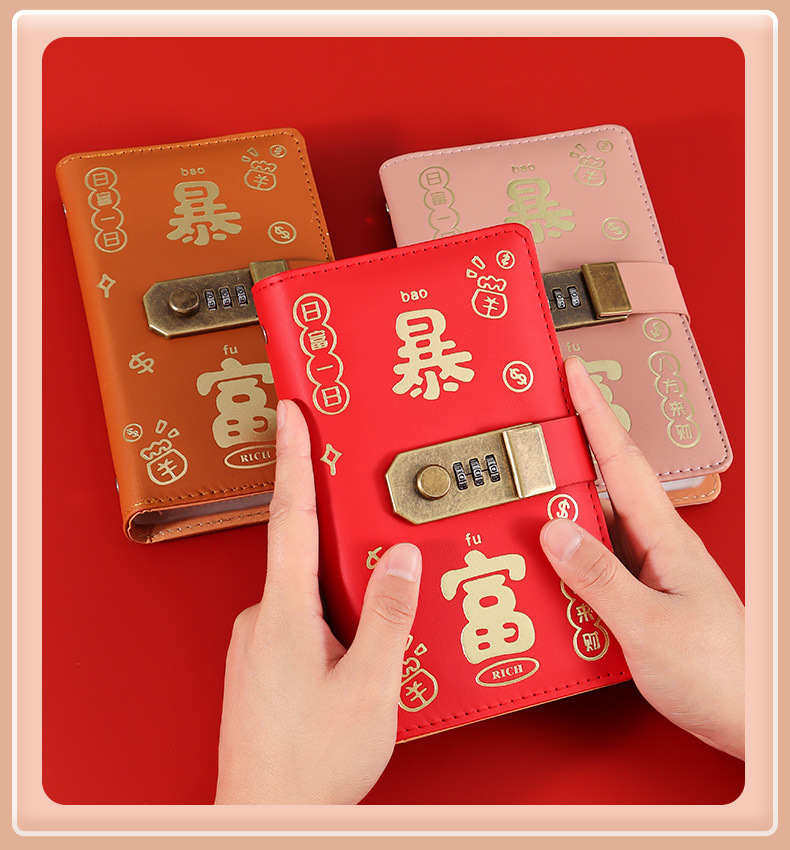 In-stock password savings notebook can hold cash and banknotes. Large-capacity storage book. Financial money bag. Get rich quickly and save money pic 23