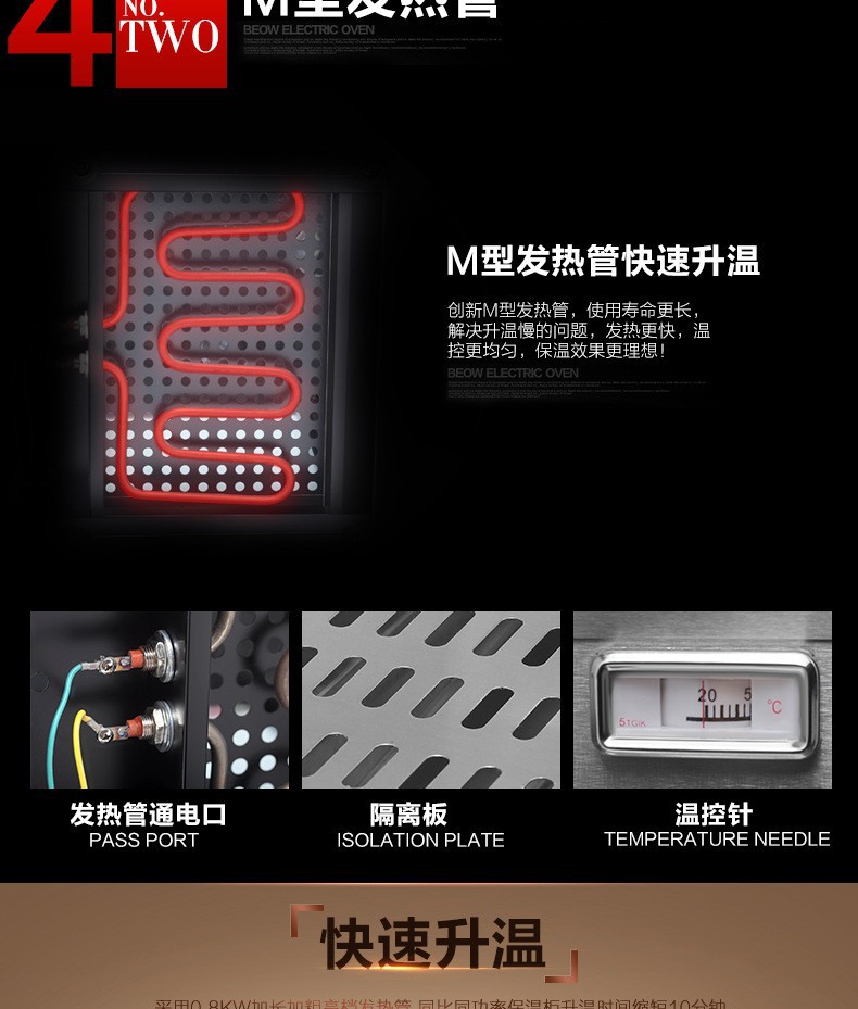 Commercial desktop four-layer insulated cabinet, stainless steel tempered glass cabinet, constant-temperature display cabinet for cooked food, hamburger and breakfast shops pic 8