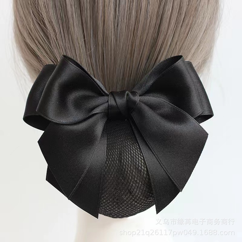 职业网兜工作发网新款护士空姐银行头发头花头饰洋气盘发发夹发饰详情4