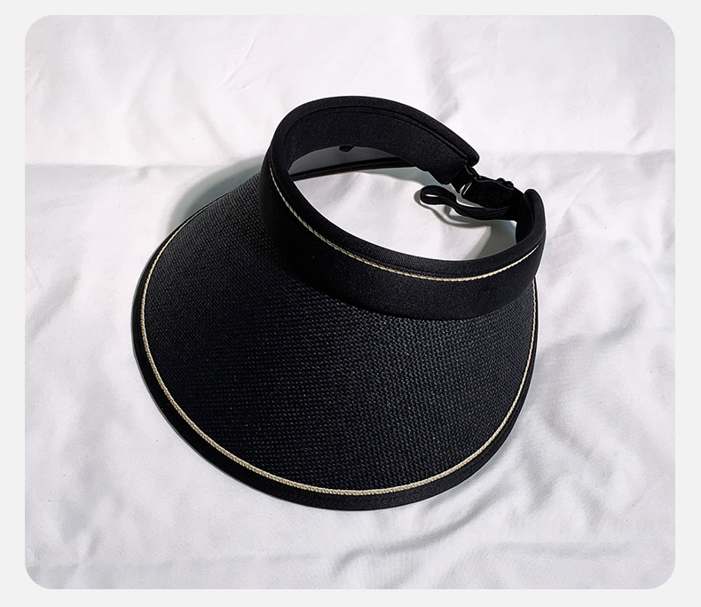 空顶帽uv可折叠拉菲草遮阳帽草帽防晒女款防晒帽夏季女士帽子批发详情34