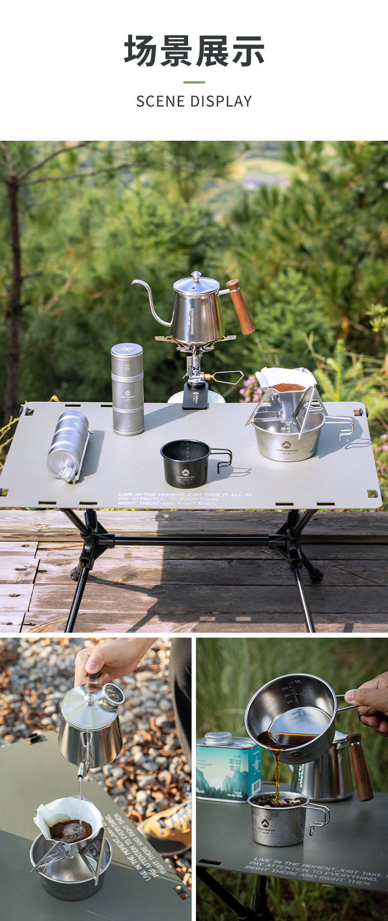 Koman SW-3 coffee hand-brewed pot, 304 stainless steel one-piece process, gooseneck narrow-mouthed pot, outdoor water bottle coffee pot pic 8