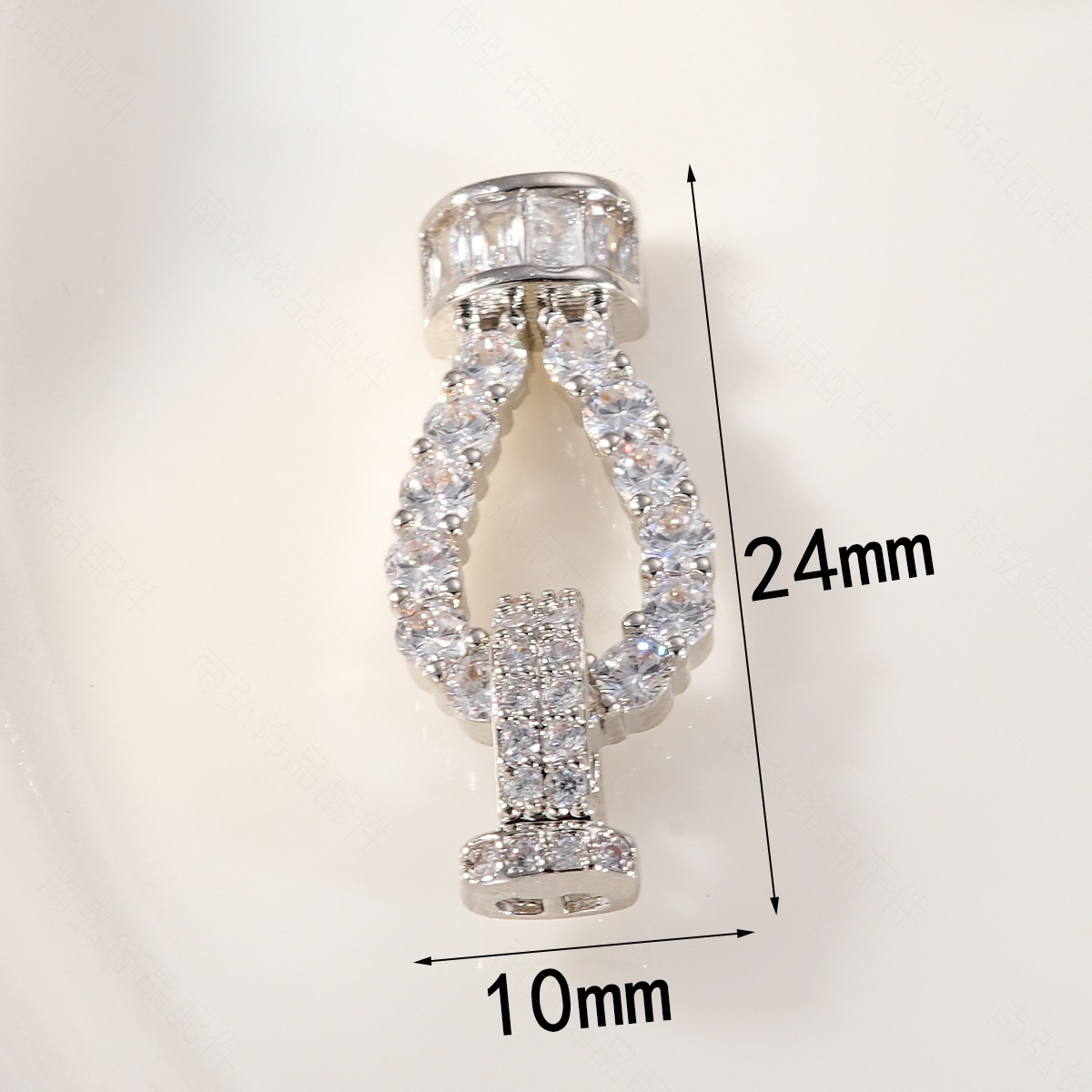 New 18k copper-plated real gold and zirconium-inlaid rope knot connection buckle, color-preserving and high-end style bracelet and necklace buckle DIY accessory pic 10