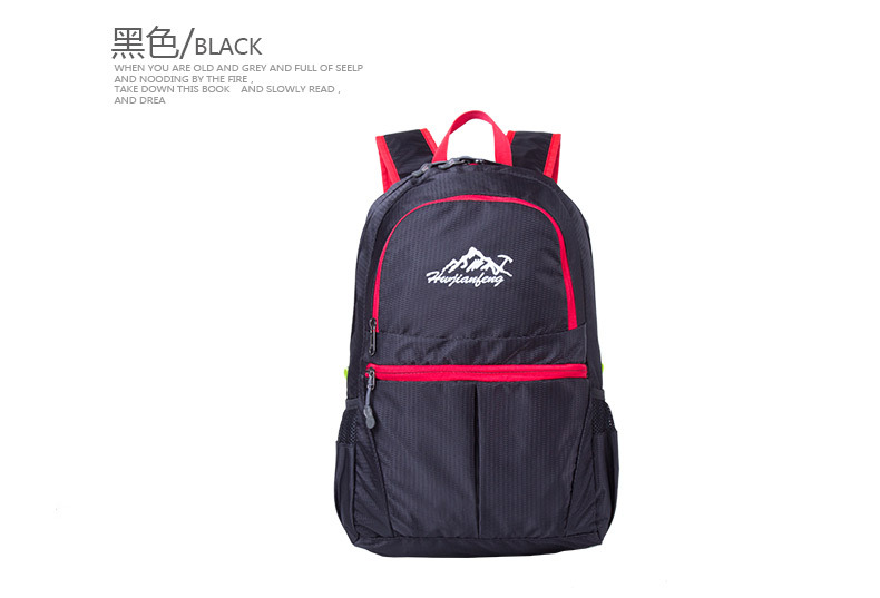 【PLUS Exclusive 】 Lightweight folding bag, wear-resistant and water-repellent Oxford fabric printed backpack, outdoor travel backpack pic 24