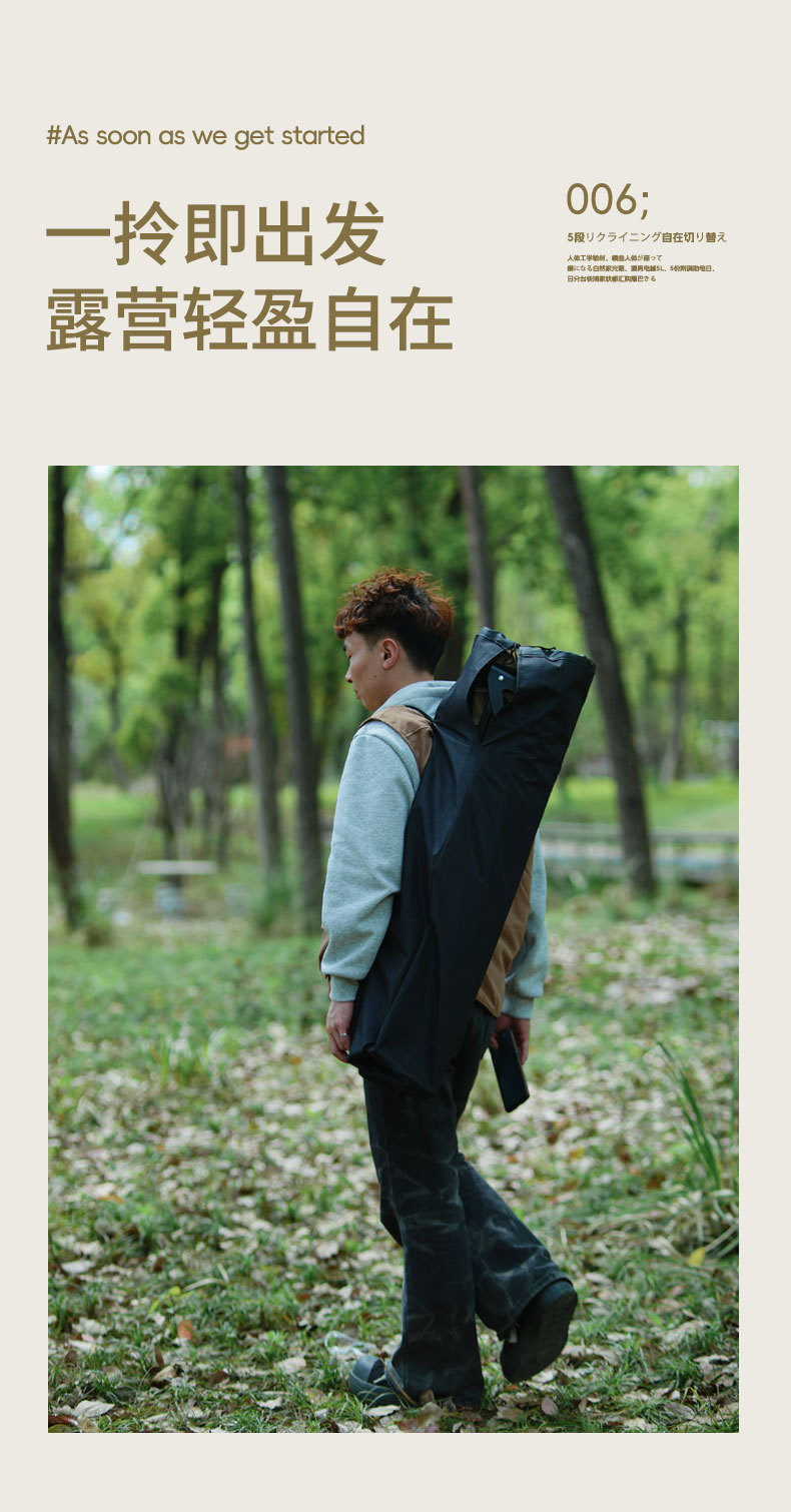 休闲户外折叠便携躺椅露营铝合金休闲钓鱼沙滩椅四档调节提拉椅子详情12