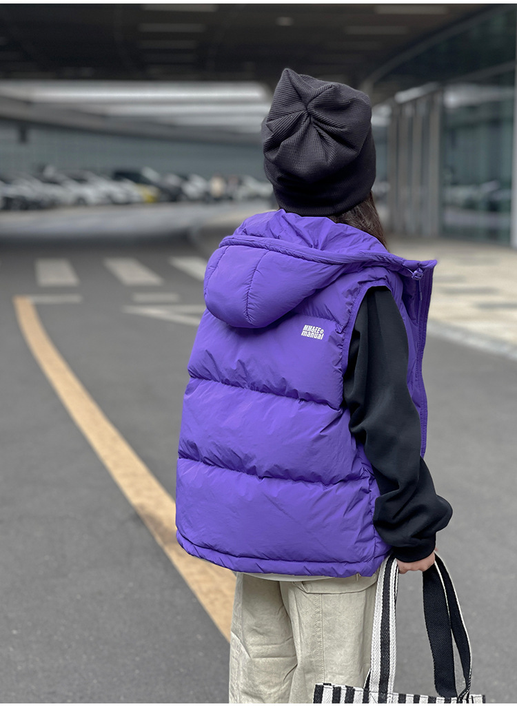 韩国童装儿童羽绒马甲秋装背心外穿男童女童幼儿园背心亲子装坎肩详情12