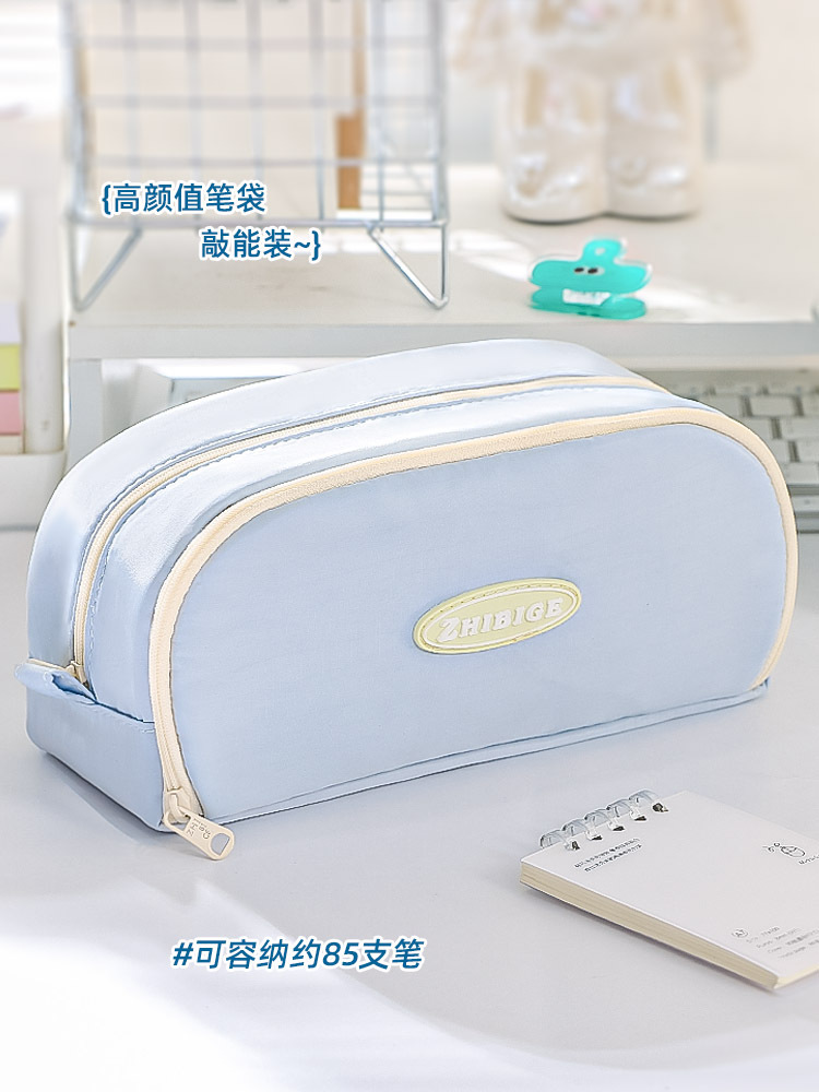 笔袋初中生超大容量铅笔盒小学生高中女生高颜值简约ins风文具盒详情7