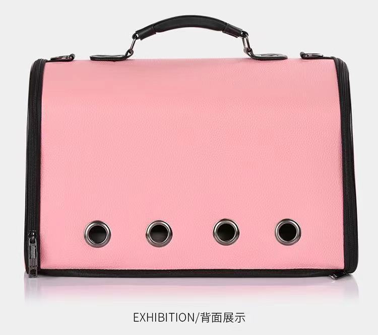 Wholesale of portable pet bags, horizontal cat bags, space capsule large space pet backpacks, PU mobile transparent portable portable bags for going out pic 16