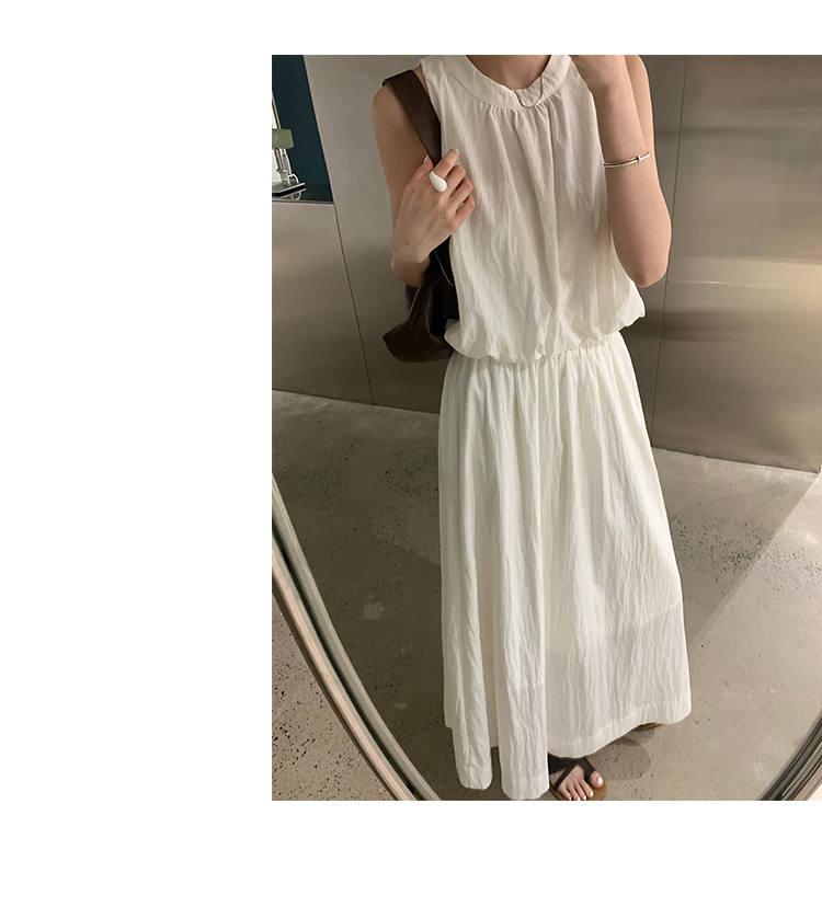 十三行日落女装夏季两件套女高级感度假风无袖挂脖上衣套装裙9251详情7