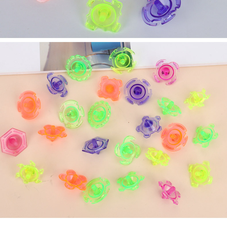 Small lace top, transparent hand-twisted top, plastic small top, colorful ground spin, kindergarten small gifts and prizes pic 16