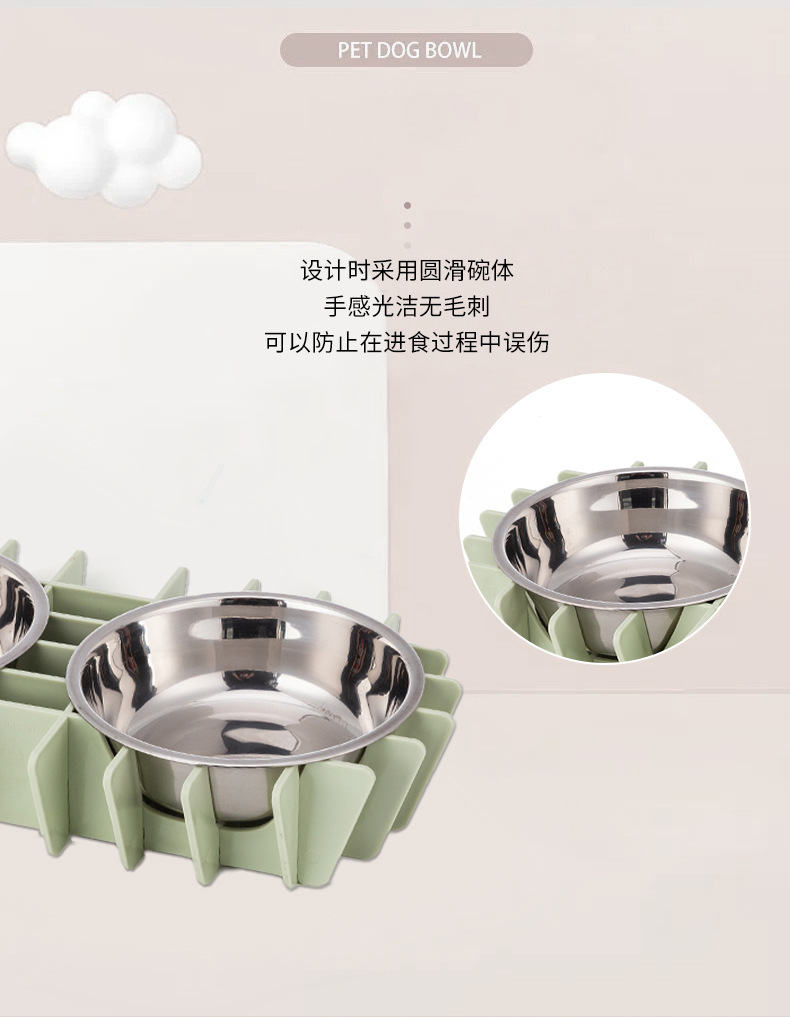 Cuencos para mascotas cuencos para gatos comedores para mascotas insertos de DIY cuencos dobles de acero inoxidable lavabo para perros lavabo para gatos pic 4