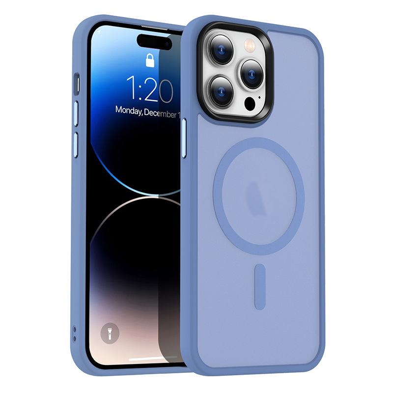 跨境适用iPhone16磁吸手机壳全包苹果15pro磨砂肤感14手机保护套详情2
