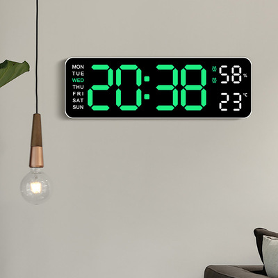 New cross-camera multi-functional clock LED electronic clock, fresh living room wall clock, can be hung or stood up, dual-purpose clock 6650 pic 19