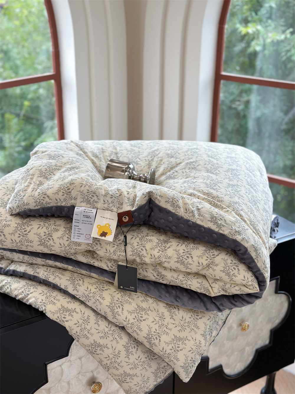 13372 All-cotton cartoon small floral print spring and autumn quilt soothing, bean quilt warm and fleece winter quilt core pic 16