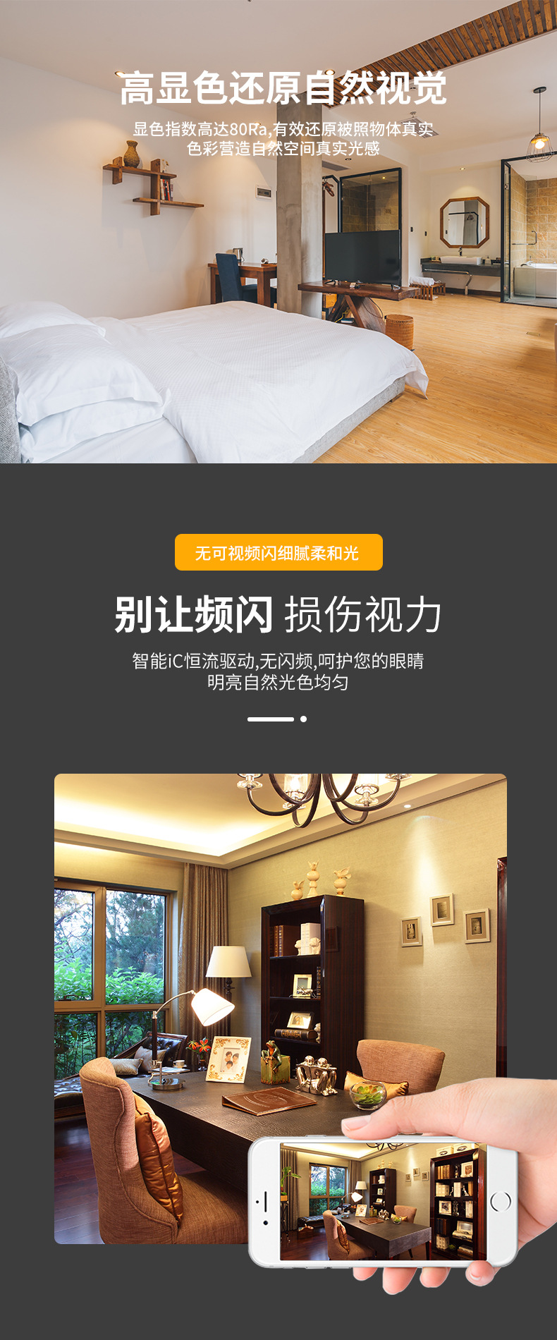 批发LED灯泡柱形超亮螺口e27E14b22家用节能白光暖白光源照明灯详情8