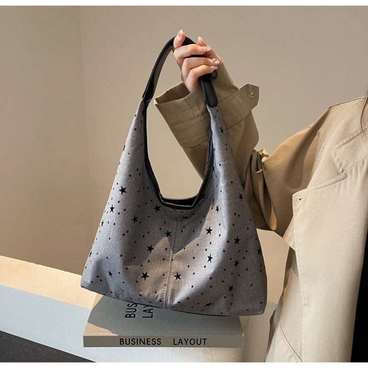 通勤大容量女包新款流行波点单肩包时尚百搭托特水桶包都市斜挎包详情45