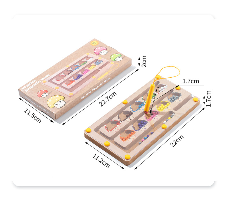 Baby magnetic color classification, positioning, counting board, pen movement maze, math enlightenment, cognitive matching, wooden toys pic 185