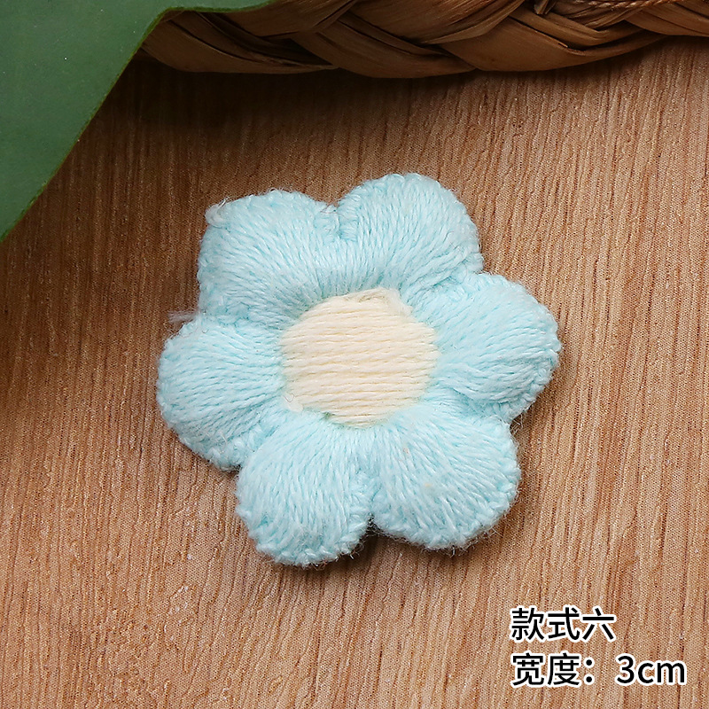 Multicolored knitted flower yarn with colorful lace, 3-centimeter-wide clothing accessories manufacturer for sale pic 10