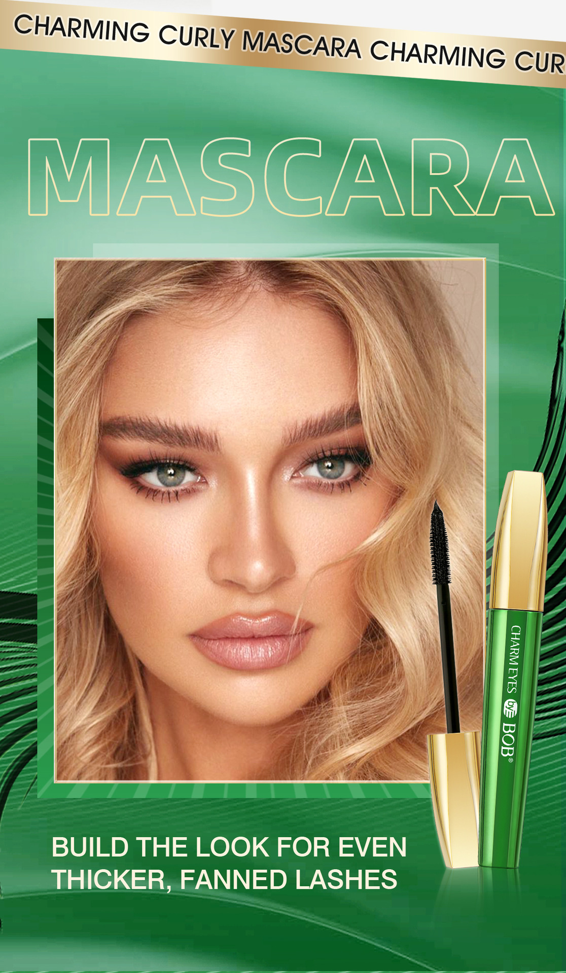 Cross-border exclusive bob Eyelash Mascara is waterproof, sweat-proof, non-staining, thick, curling, quick-drying and shaping for eyelashes as a base pic 6