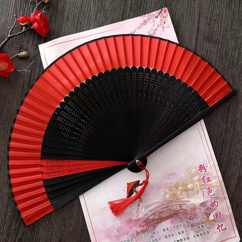 扇子古风折扇女士折叠竹扇古典古装汉服网红礼品跳舞蹈扇夏季详情4
