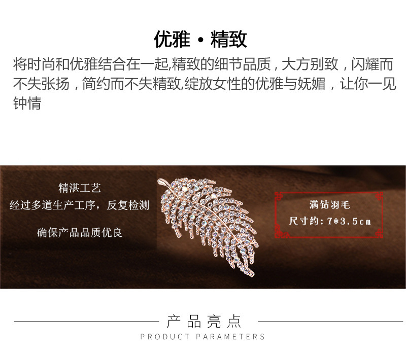 韩国新款时尚高档胸针女水钻丝巾扣防走光扣水晶胸花别针珍珠饰品详情5