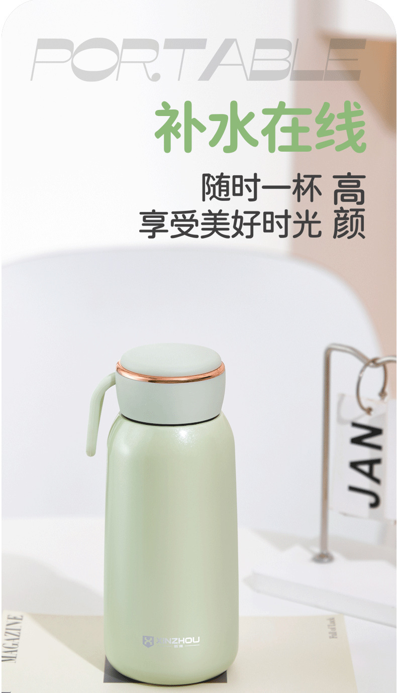 Titanium cup portable insulated cup for students and children, a cute slanted and cross-shaped 180ml insulated cup pic 6