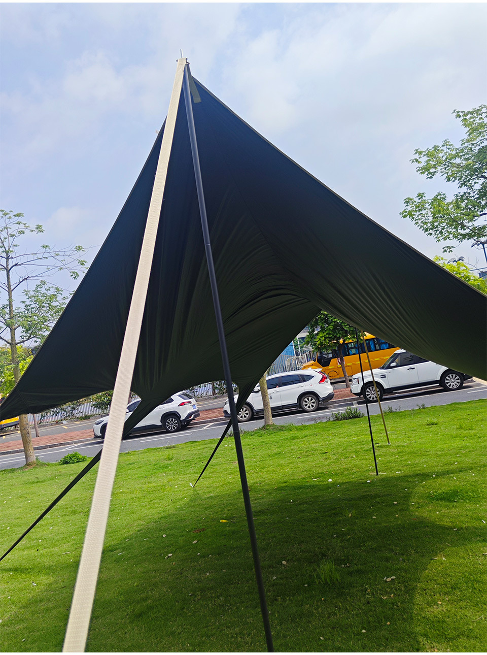 Dovetail canopy tent for outdoor lazy camping, no need to build a rain and sun protection camping sunshade, with thick black rubber canopy pic 29