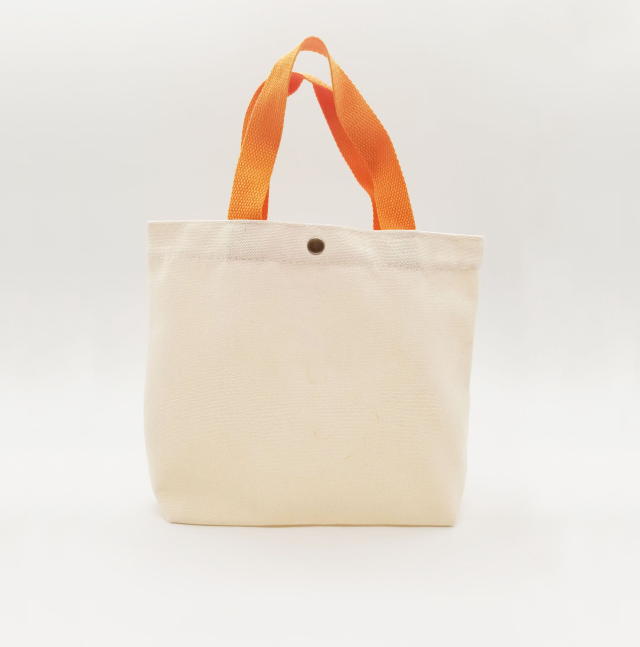 Blank hand-held canvas bag with snap fasteners, small DIY cute cartoon canvas bag, solid color export canvas hand-held bag pic 10