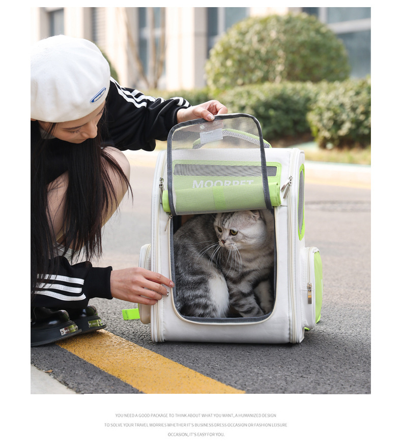 Fabricante de suministro directo bolsa de gato bolsa transpirable multicolor opcional llevar afuera ambos hombros transpirable alto nivel de apariencia mochila de viaje para mascotas pic 11