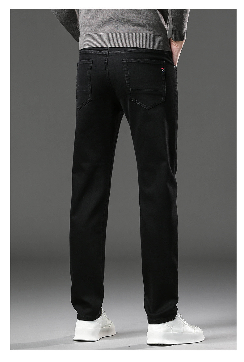 Comfortable straight-leg jeans for men, slim and form-fitting summer fashion jeans pic 15