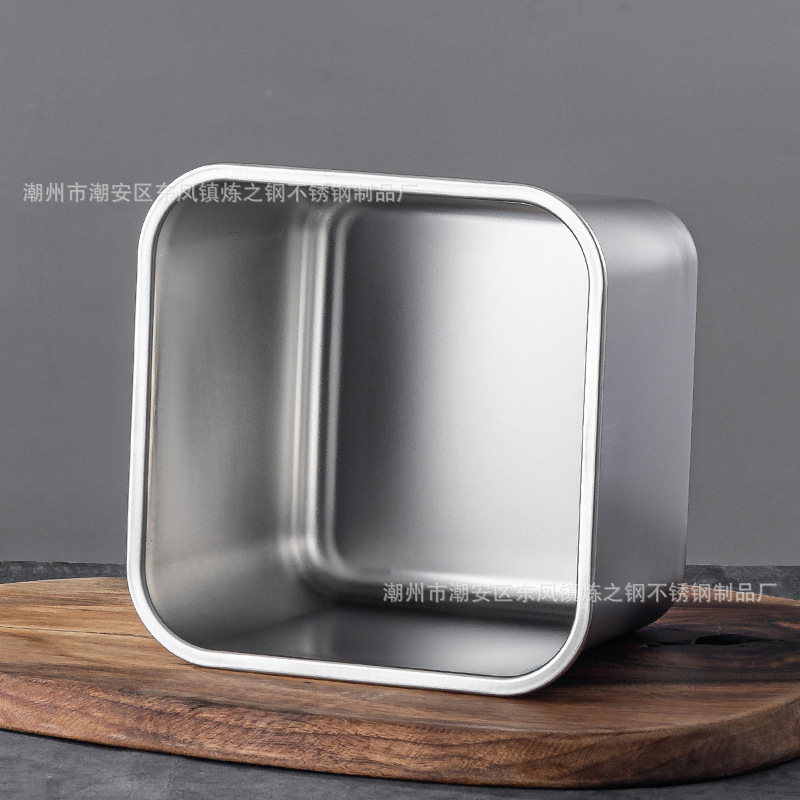 不锈钢方形味盅带盖厨房猪油盆商用佐料收纳调味罐火锅店调料盒详情8
