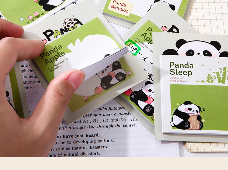 熊猫便签本可爱高颜值可撕便利贴卡通记事本简约便携ins风小本子详情10