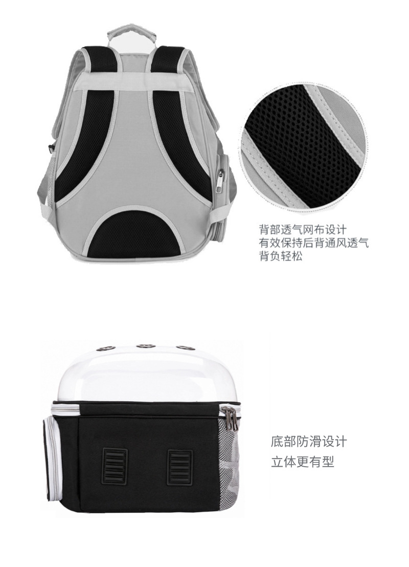 猫包宠物太空舱大容量猫咪小型犬外带胸前双肩透气宠物包猫咪背包详情13