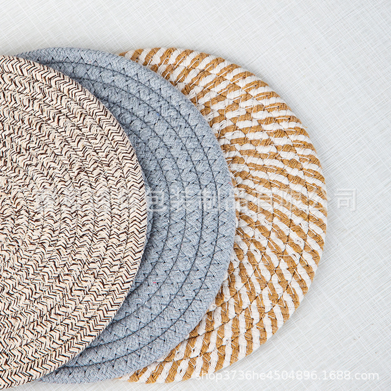 碗垫隔热餐垫圆形麻编织杯垫隔热盘垫装饰道具垫子家用防烫锅垫详情25