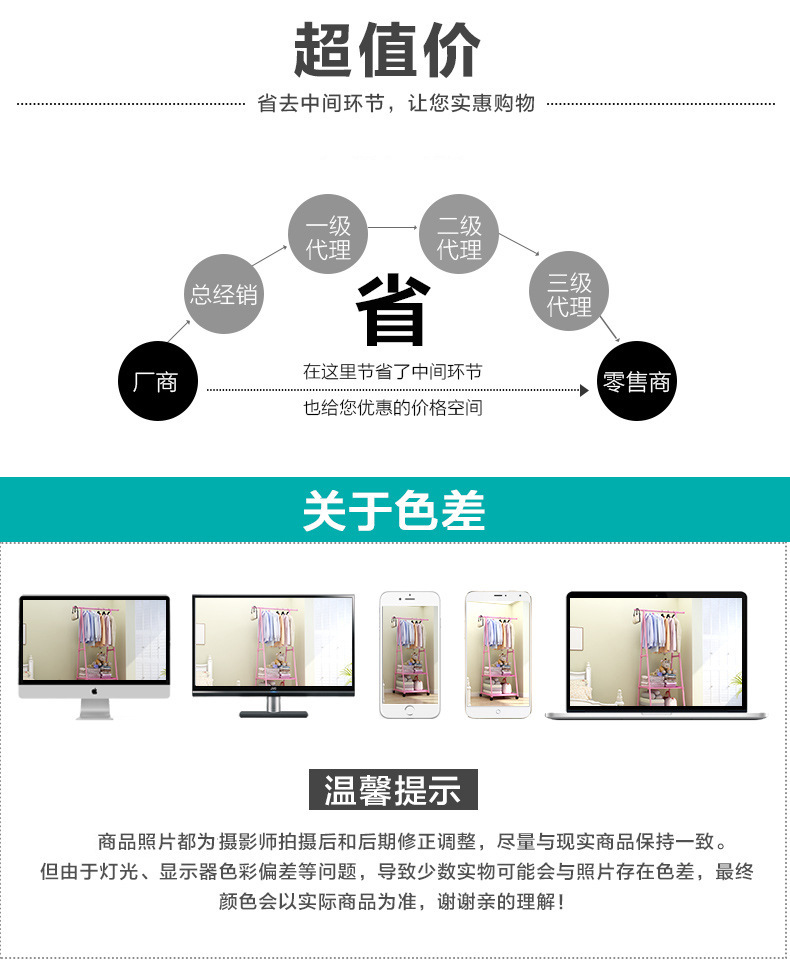 三角折叠式卧室落地挂衣架子 简易晾衣架 床边放衣服睡觉专用 衣帽架一体设计 空间利用率高详情23