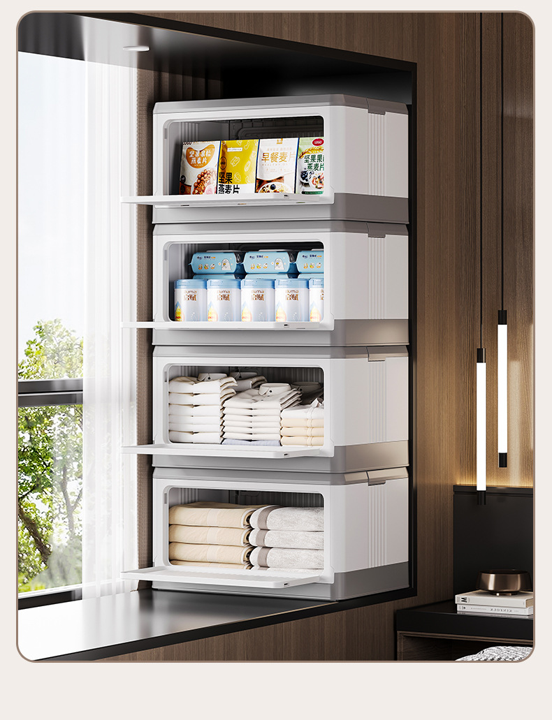 Bookcase storage box with wheels, classroom bookcase with handle, folding plastic, student dormitory, high school students' books pic 20