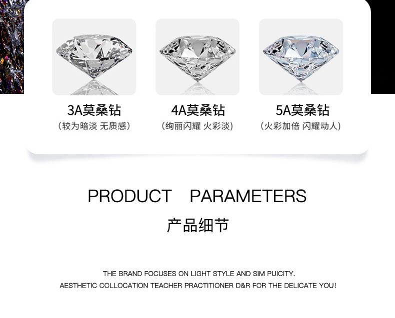 S925 sterling silver bubble necklace, Moissan diamond one-carat pendant, single diamond, simple, light luxury, versatile collarbone chain wholesale pic 10