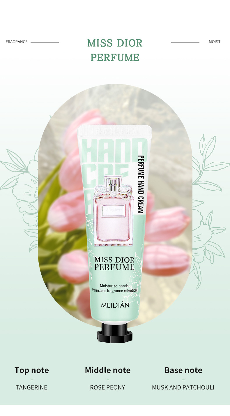 【 Exclusive for Foreign Trade 】 The Meidian Perfume Hand Cream Set is smooth, delicate, fresh and leaves a lingering fragrance. The small stick is portable pic 13