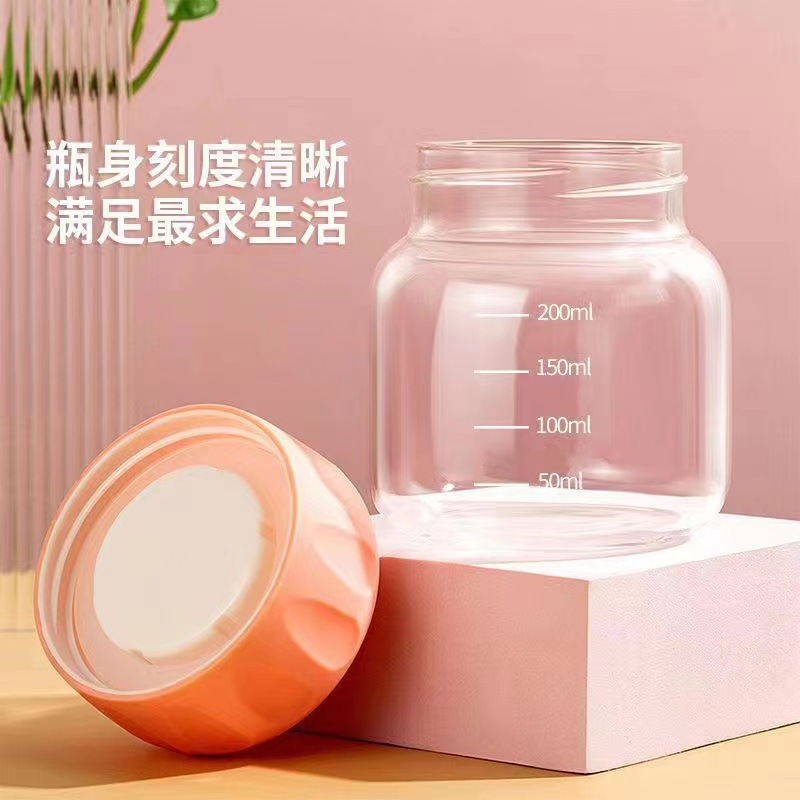代发包邮网红摇摇胖胖水杯玻璃杯豆浆刻度杯子迷你可爱便携礼品详情2