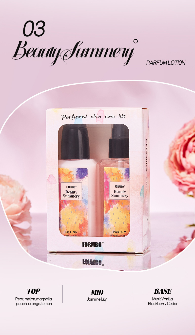 【跨境专供】香水护肤套装持久留香清新淡香香水身体乳液套装批发详情12